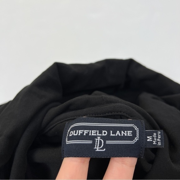 Duffield Lane Black Funnel Neck Emmerson Sweatshirt Dress - Picture 4 of 6